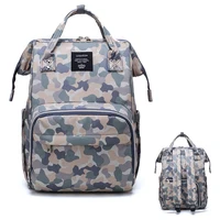 LEQUEEN Fashionable Camouflage Color Diaper Bag for Mommies Large Capacity Well-Organized Space Maternity Backpack for Strollers 1