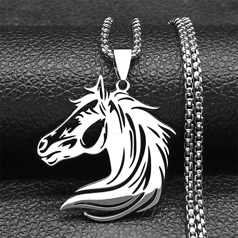 Pendentif Cheval En Métal Argenté – Bijou Fantaisie, Motif équestre, Occasion