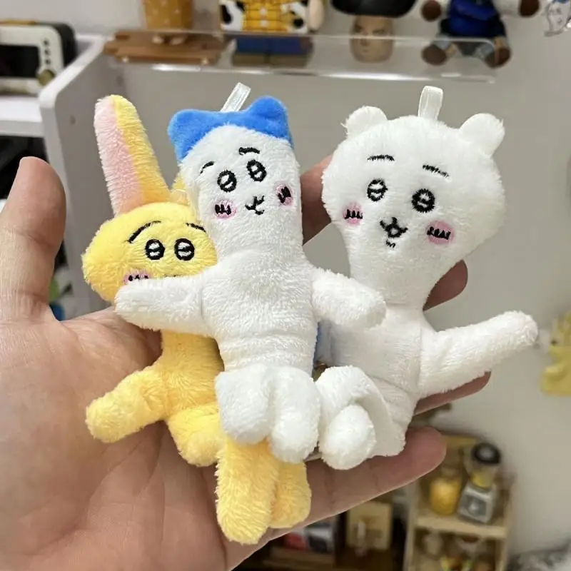 

10CM Kawaii MINISO Chiikawas Doll Hachiware Anime Cute Usagi Cartoon Bag Mobile Plush Doll Schoolbag Pendent Toys Girls Gifts