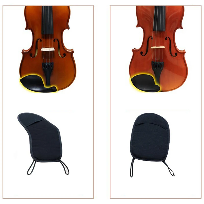 Violin Chin Shoulder Rest Pad 1/8 1/4 1/2 3/4 4/4 Fiddle Soft Cotton Cover Sponge Cushion Violin Parts Instrument Accessories