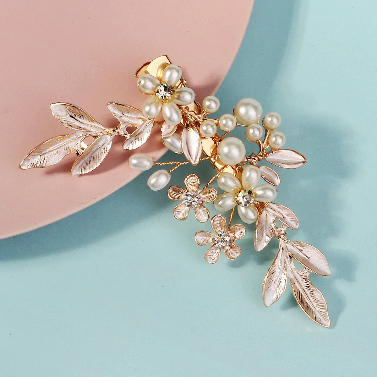 Bridal Hair Accessories Fashion Pearls Wedding Hair Jewelry Access Alloy Art Elegant Bride Crystal Hairpin