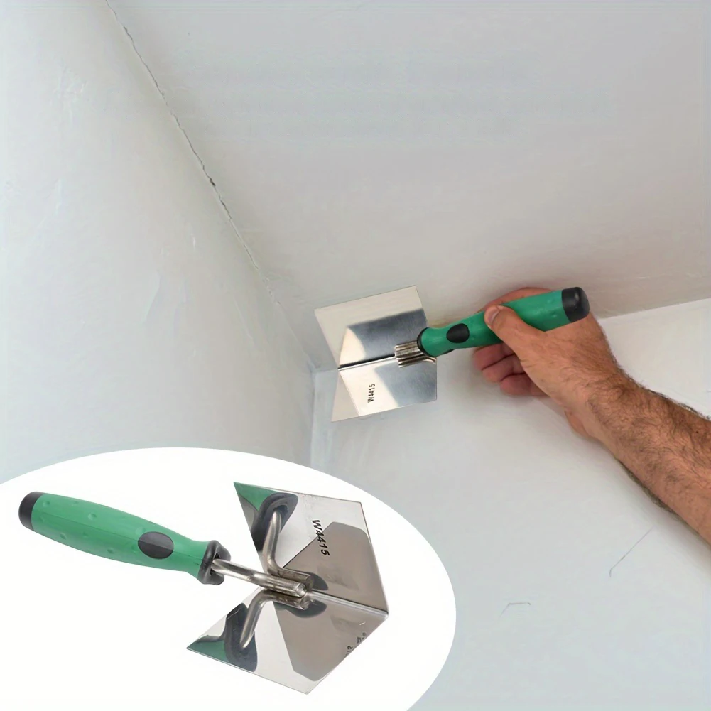 Ferramenta de canto de aço inoxidável Drywall, Faca Flexiona 90 Degree Corner Mudding Finish Tool, Ferramenta de mão