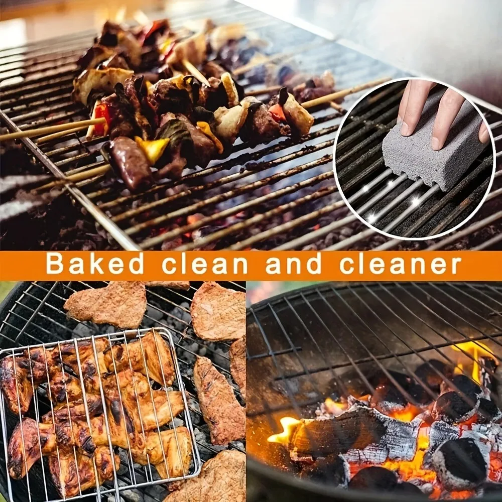 1pc Magic Grill Cleaning Stone-Non-Toxic, No Power Needed, Perfect for Outdoor BBQs & Home Use