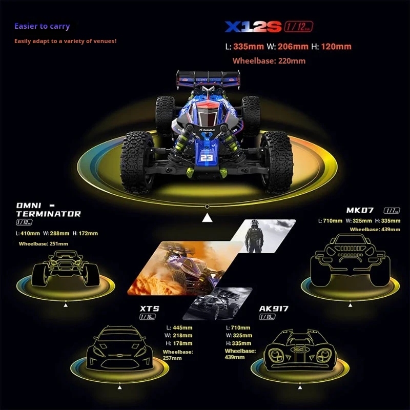 RLAARLO X12S Brushless 1:12 Electric Cross-Country RC Remote Control Car Four-Wheel Drive High-Speed Drift Remote Control Car 5