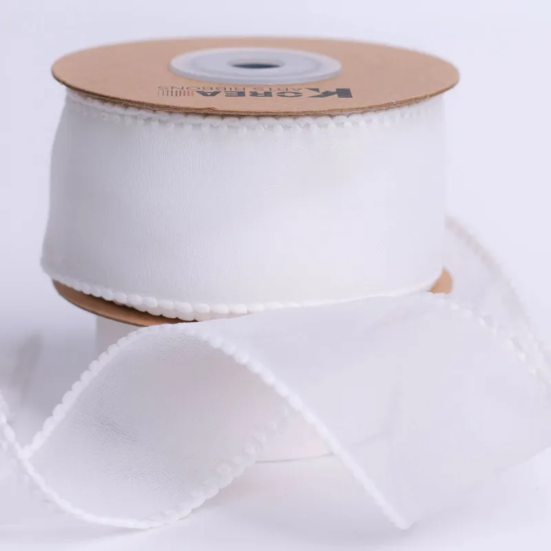Description Picture 3 of item10 Yards Organza Ribbon Handmade Tape DIY Accessories Girl Hair Clips Bow Satin Gauze Voile Piping Webbing