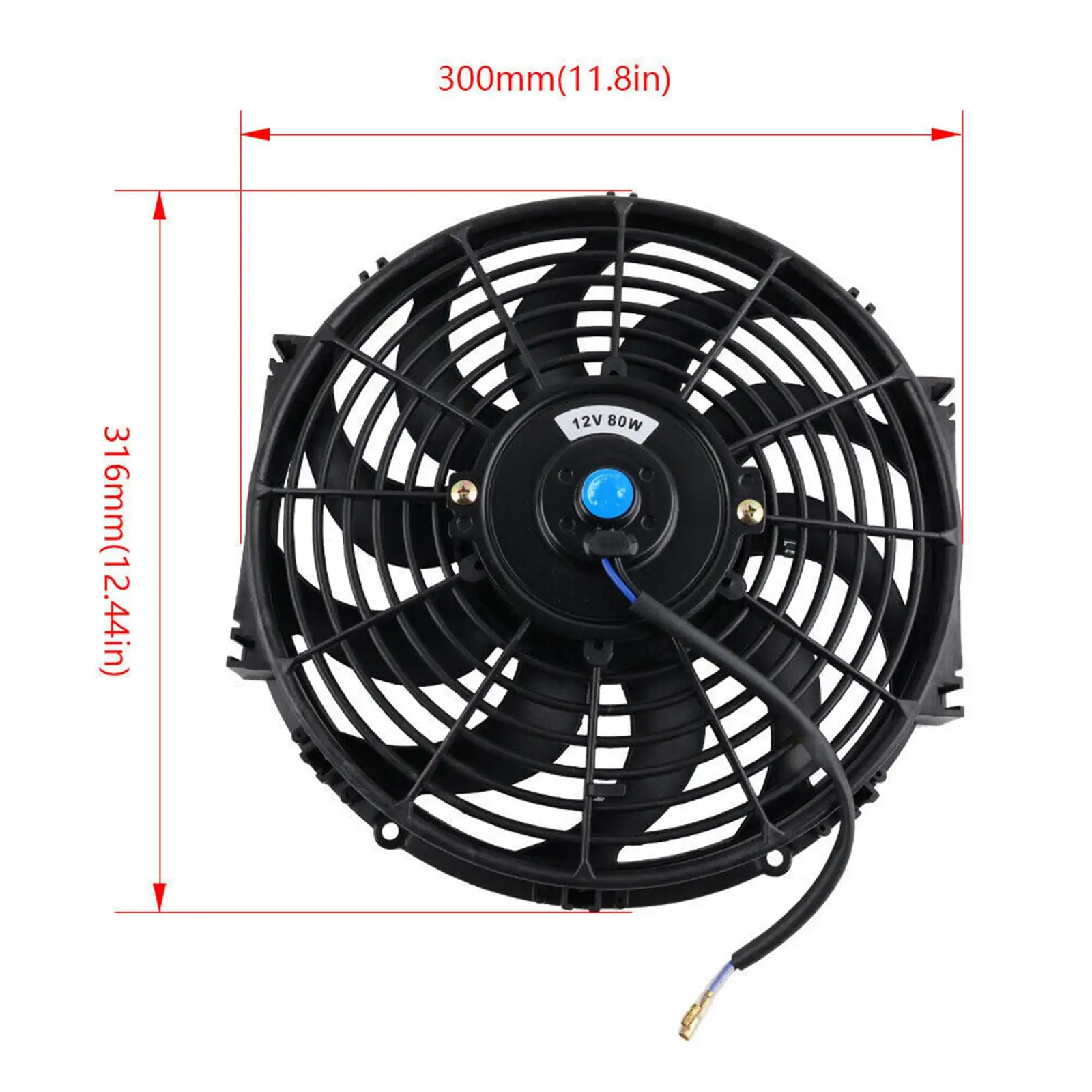 Cooling Radiator Fan Universal Direct Replacement Upgrade Spare Parts Repairment with Mounting Kits Engine Radiator Cooling Fan