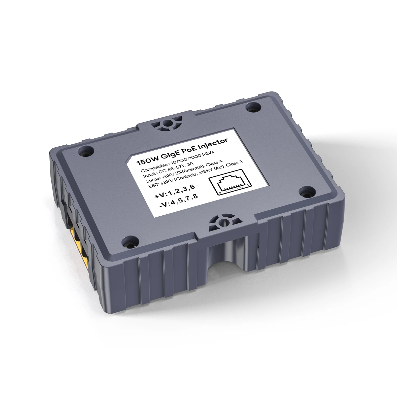 Conectividade de Alimentação do Injetor Edup 150w Poe para Proteção contra Surtos Via Satélite Internet Esd Gige Adaptador Poe Passivo para Starlink v2 - Imagem 2