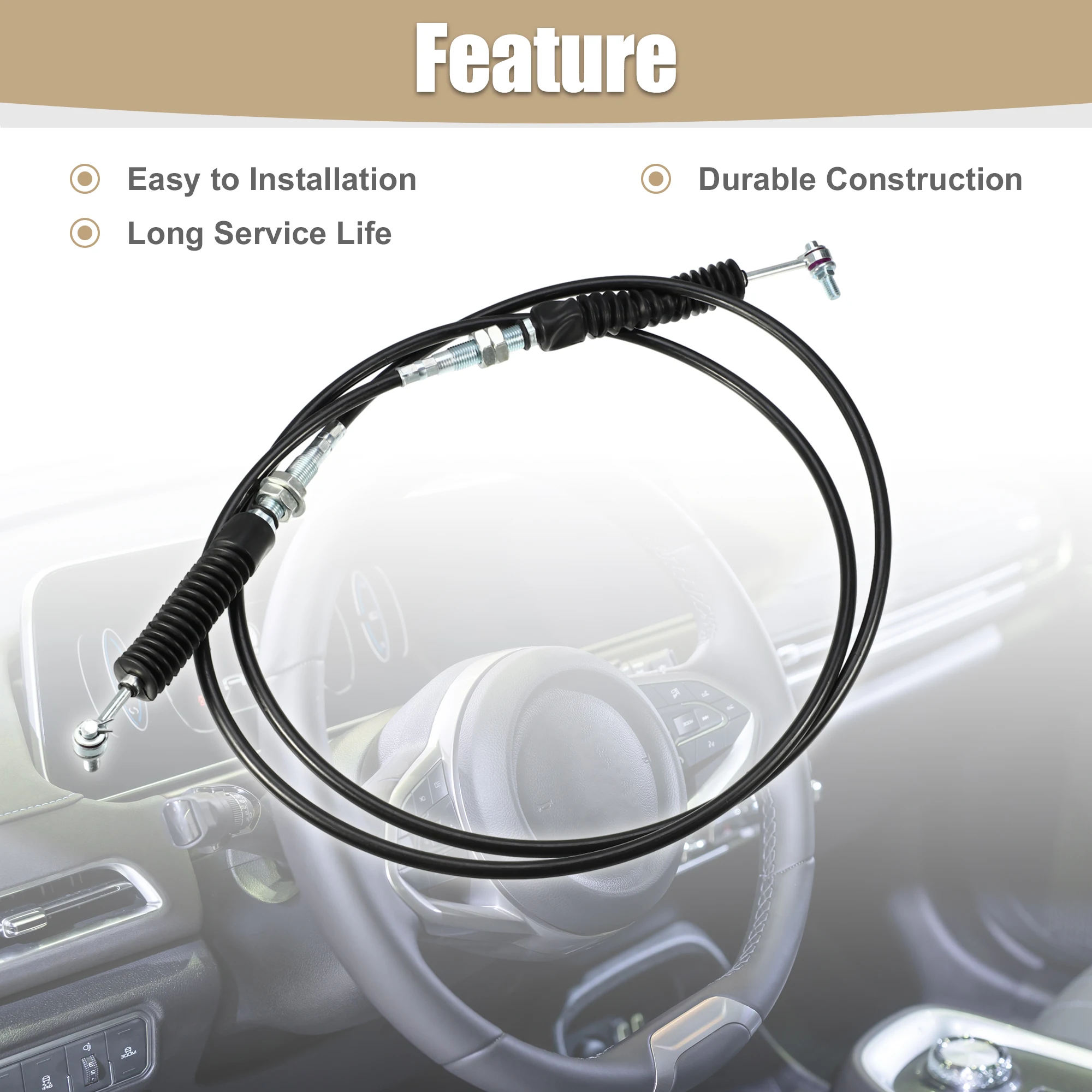X Autohaux Automatic Transmission Shifter Cable for Polaris for Ranger 400 2010-2014 Polaris Ranger 800 2010-2014