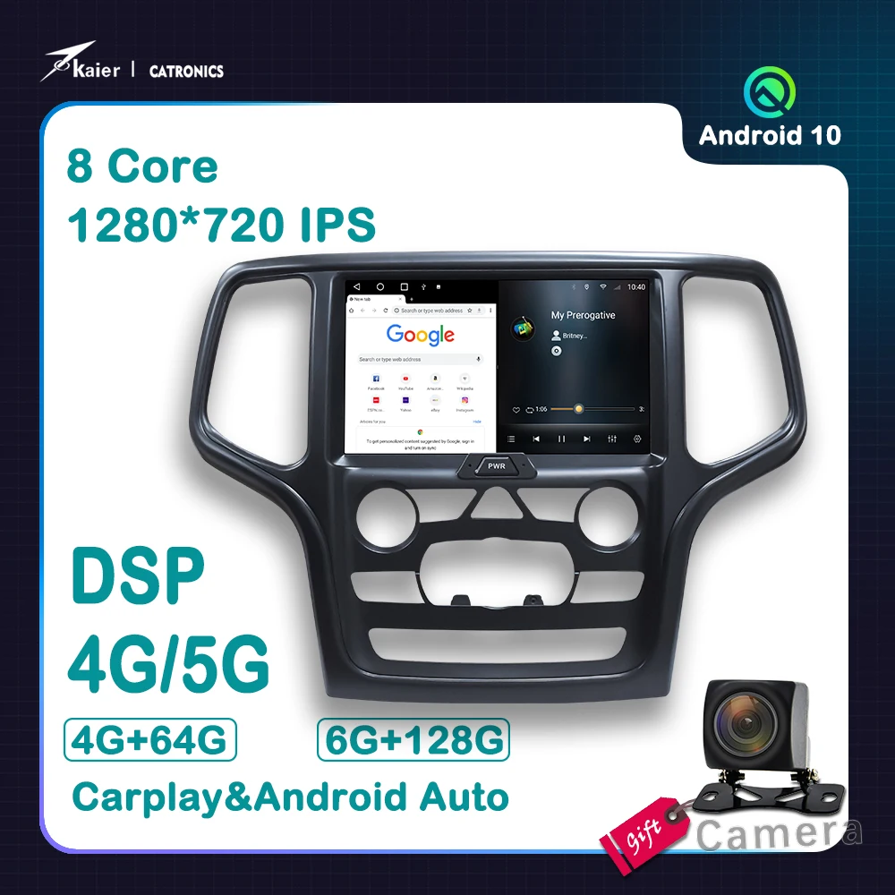 KAIER Android 10 Восьмиядерный DSP для Jeep Grand Cherokee WK2 2014 автомобильный стерео Gps DVD