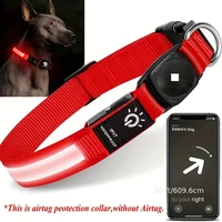 Led Dog Collar For Apple Airtag Finder WaterProof Light USB Chargeable Airtag Collar Pet Accessories for Puppy Medium Large Dogs 5