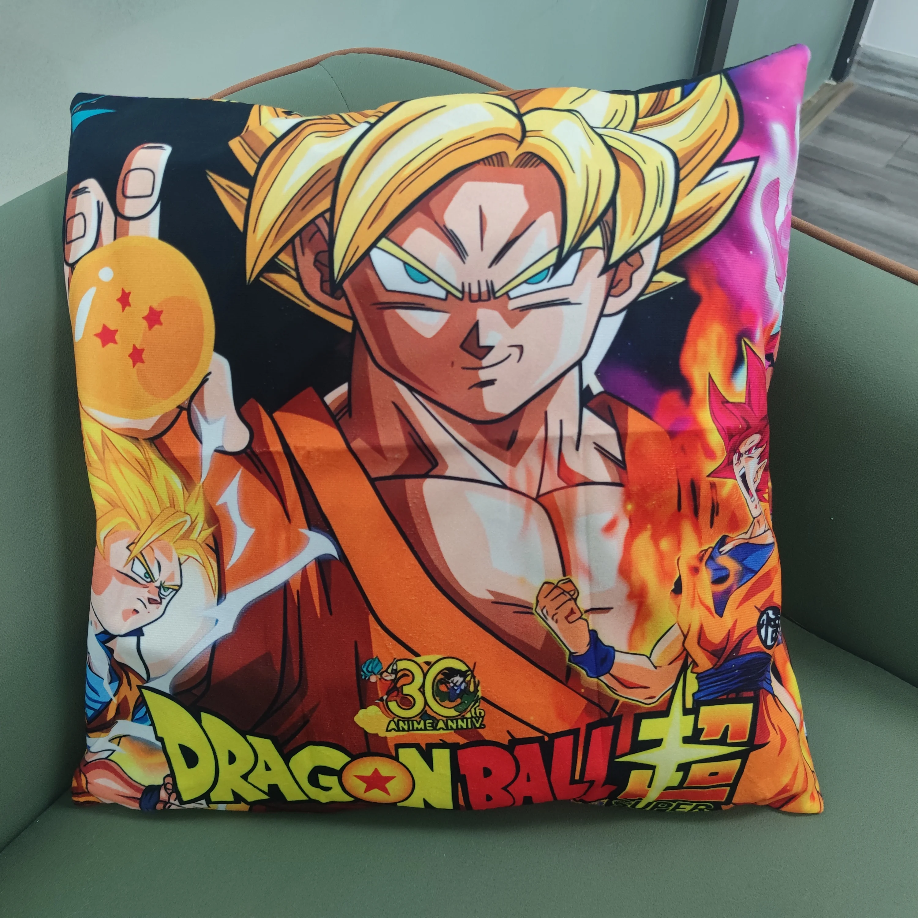 Dragon Ball Z Plush Pillowcase Goku Figure Cushion Cover