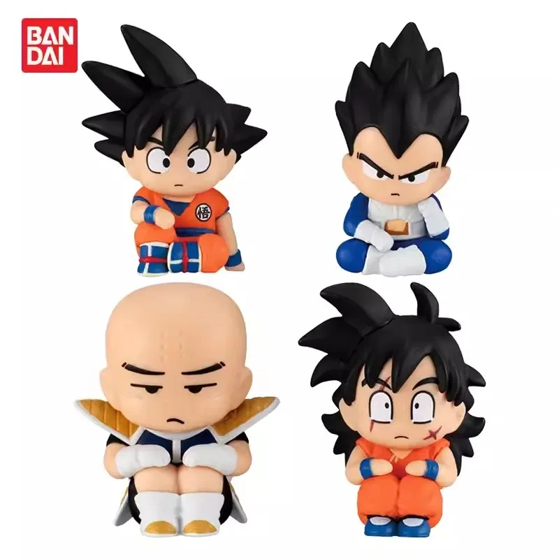 

Bandai Genuine 4Pcs Gashapon Son Goku Vegeta Action Figure Dragon Ball Anime Toys For Kids Gift Collectible Model Ornaments