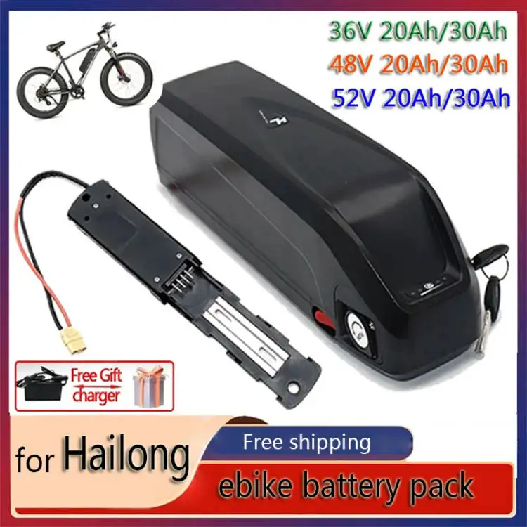 

36v 48v 52v 20ah 18650 battery USB lithium-ion battery for Hailong electric bike bicycles 13s 1000w below engine gift chargers