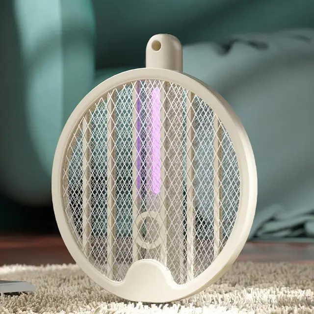 Fly Swatter Elektromos Zapper Usb Újratölthető Légy Ütő Összecsukható 3000 Voltos - Image 4