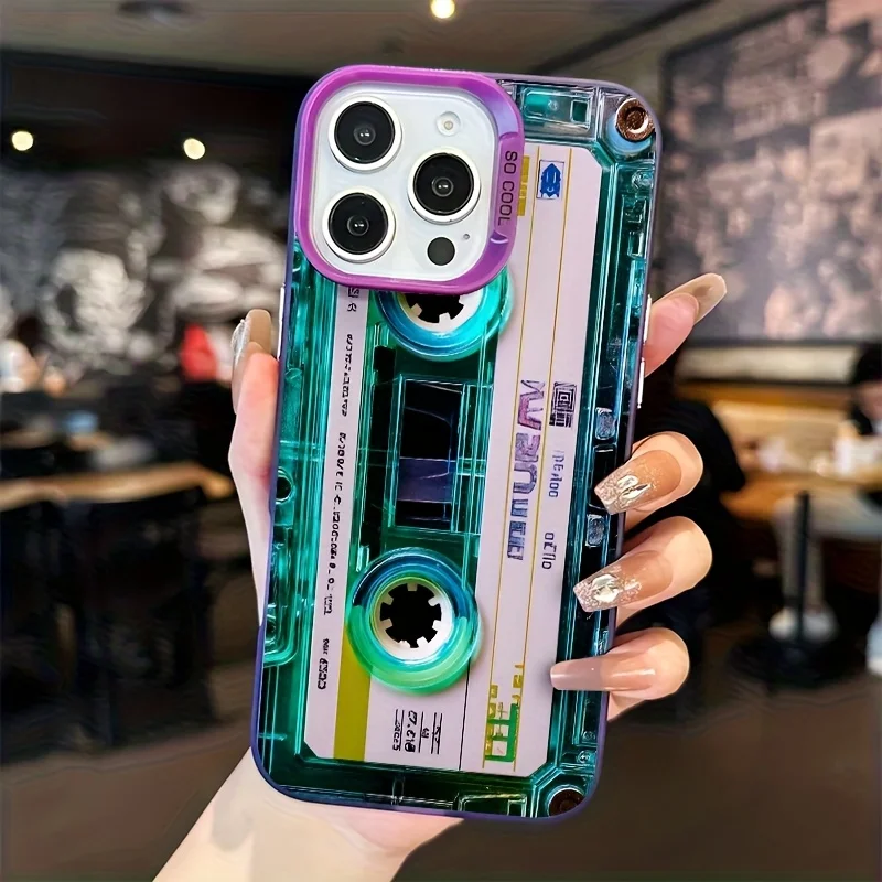 Vibrant Blue Green Cassette Tape Phone Case Cover