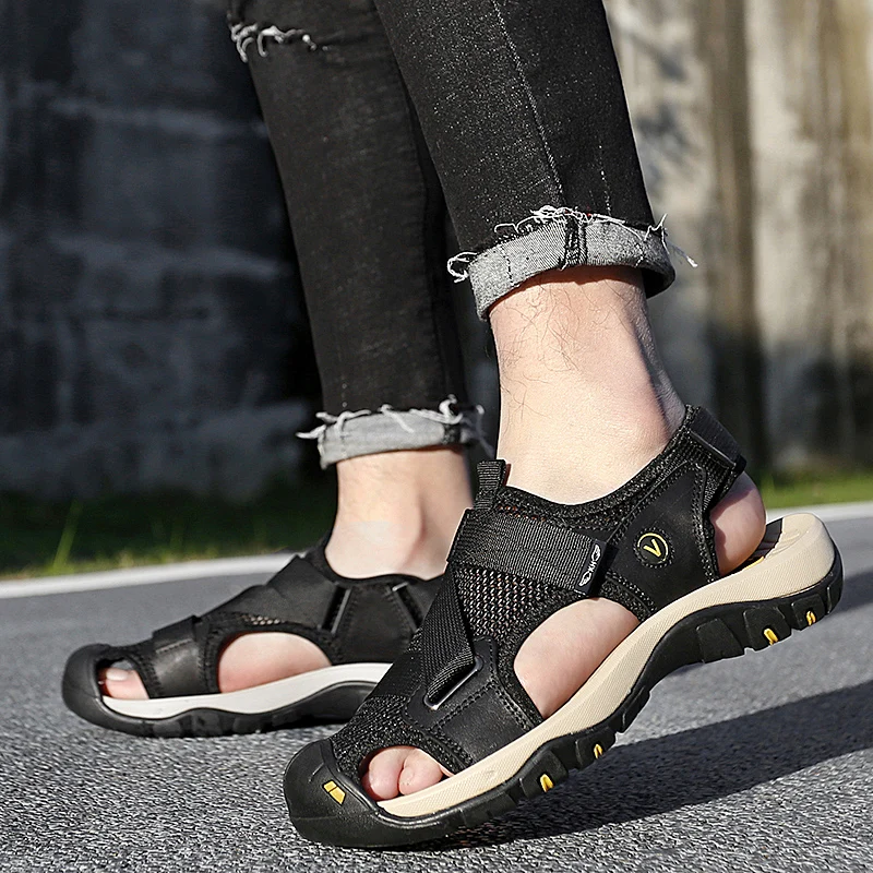 Men's Casual Beach Sandals With Breathable Quick-dry Soft Sole_voghion.com