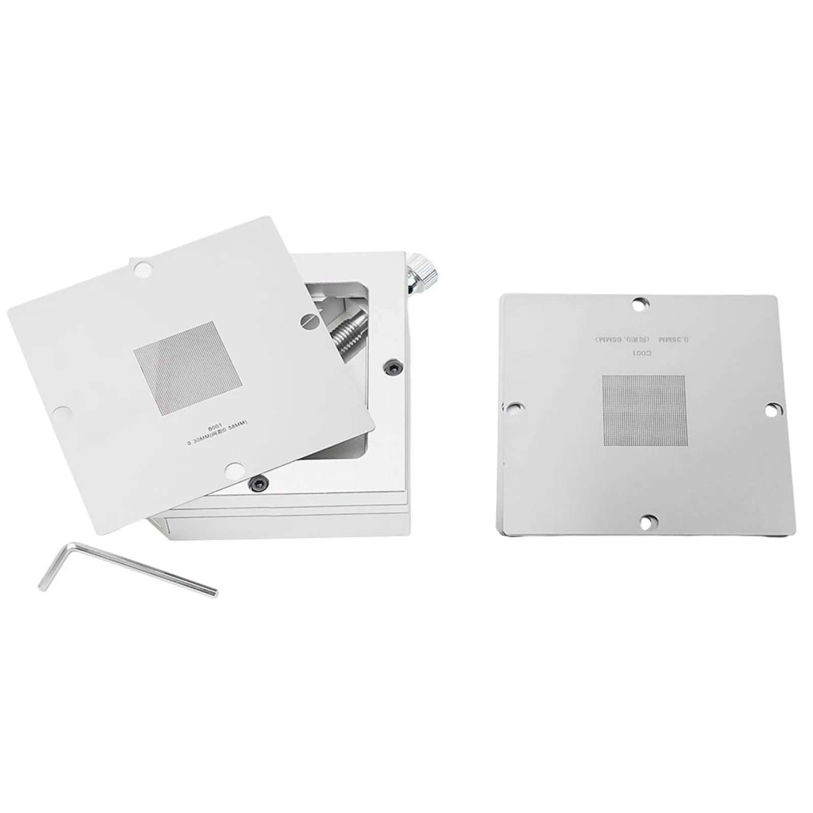 BGA Reballing Station – Automatic Magnet Stencil Rework Kit, Aluminum Alloy For 80x80mm & 90x90mm Stencils