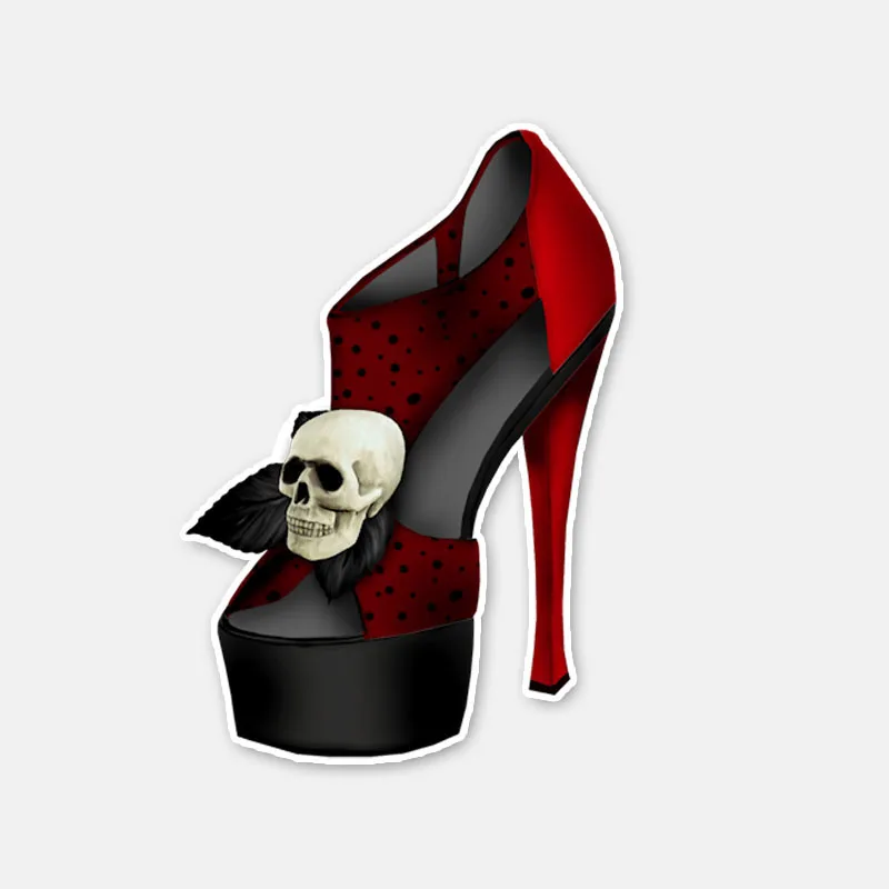 

Z79# Personality High-heeled Shoes Skull Motorcycle Window Car Sticker Decal Car Accessories pegatinas de coche