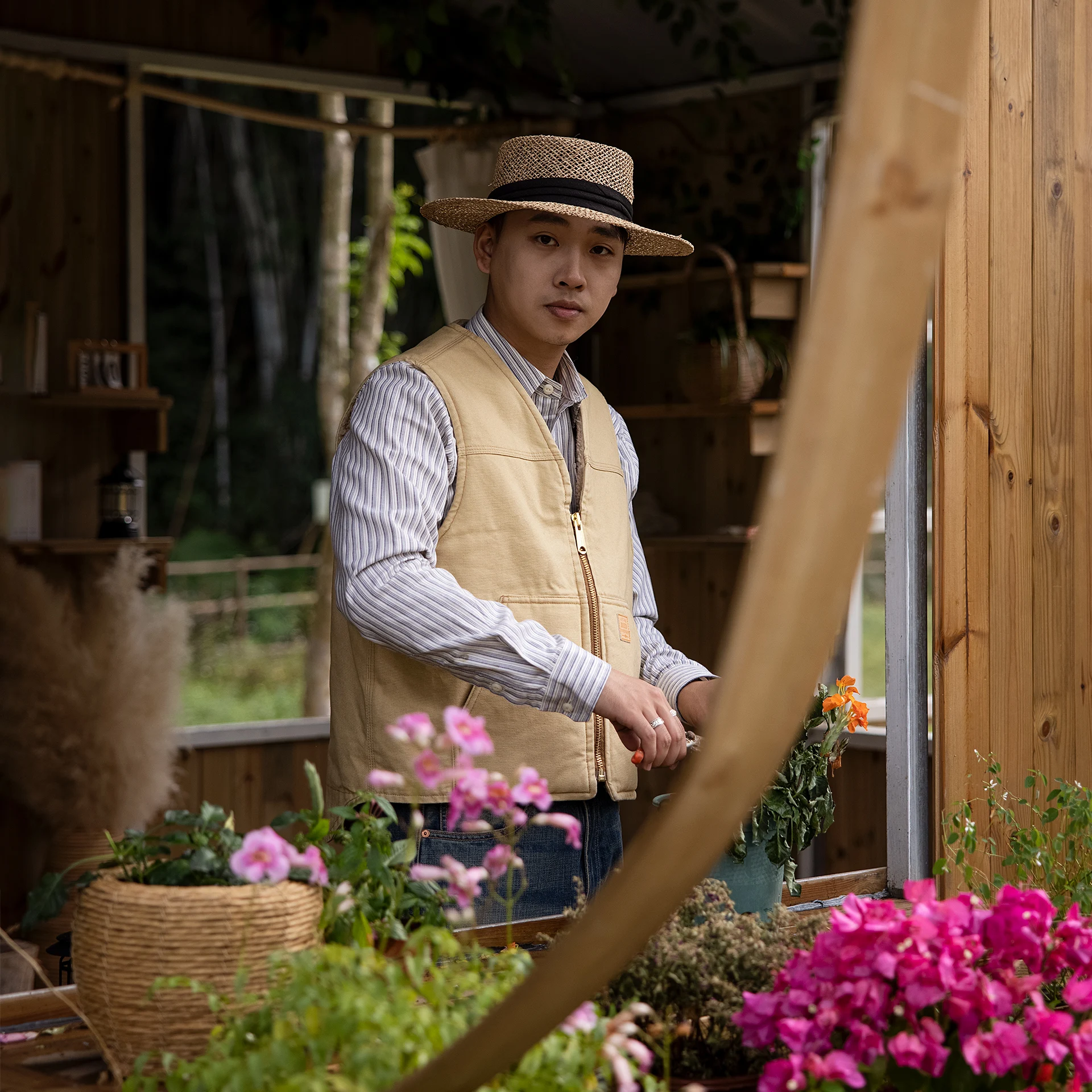V26-0001 US Big Size Super Quality Multi Pockets Waistcoat Men's Cotton Canvas Fishing Vest 2