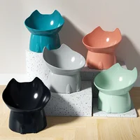 Elevated Pet Feeder for Cats & Dogs - Neck-Friendly, Anti-Tip Slanted Bowl for Food and Water 1