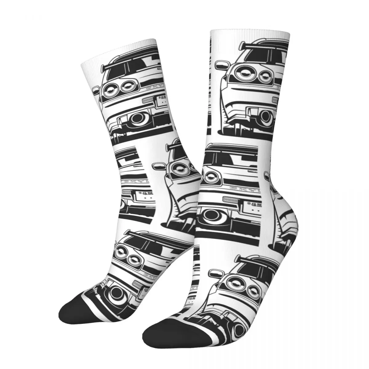 

Crew Socks Skyline R34 GTR Merchandise for Men Women Non-slip Crew Socks All Seasons Best Gift Idea