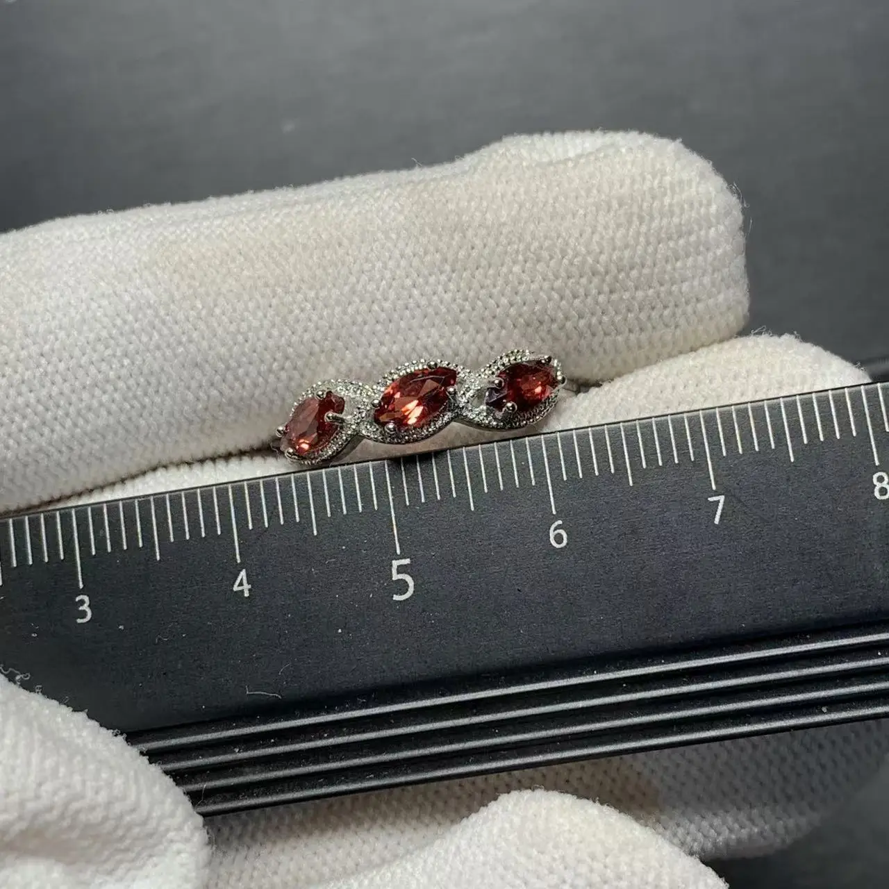 Vintage Natural Garnet Ring Stone Female Handmade Rings Jewelry for Women Gift