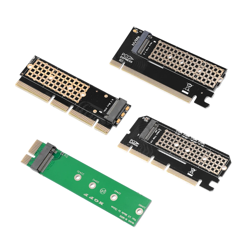 ACTIMED NVMe PCIe Adattatore M.2 SSD to PCI-e/Dissipazione Del Calore Potente/Compatibile con X1, X4, X8, X16 PCI-e Interface/Per M-Key M.2 SSD / 2230, 2242, 2260, 2280 / Bundle Pack Incluso