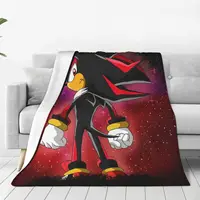 Shadow The Hedgehog Blankets Fleece Portable Sofa Throw Blankets For Couch Bedding Travel Throws Bedspread Quilt 1