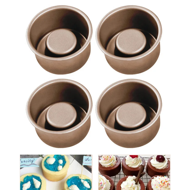 

4/6/8pcs 8.5cm Round Mini Cake Pan Carbon Steel Cake Mold Pie Pan Baking Mold Mini Chiffon Cake Pan Bakeware Tool DIY