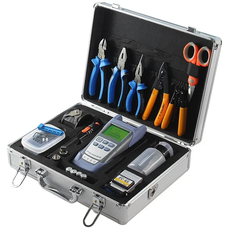 

Ftth Power Meter FC-6S Equipment Splicing Tools Set Professional Fiber Optic Tool Kit Box