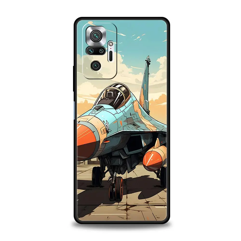 Soft Silicone Fighter Planes Phone Case Cover