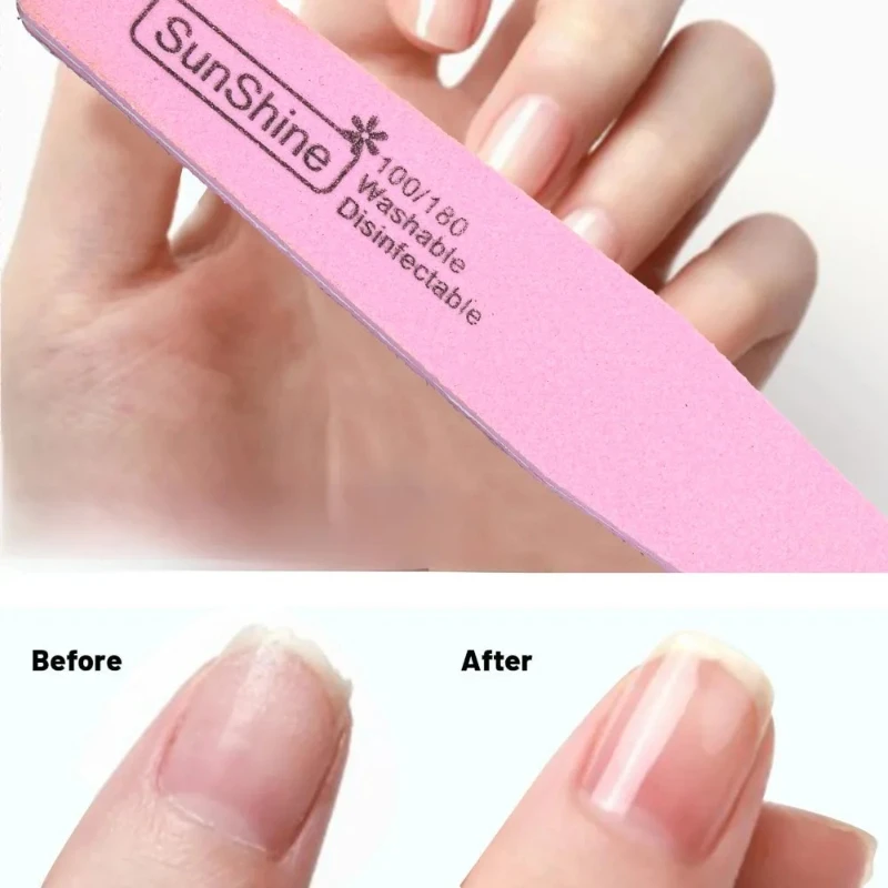 1Pcs Double-sided Nail File Block Colorful Sponge Nail Polish Buffing Sanding Buffer Strip Polishing Pedicure Manicure Tool_voghion.com