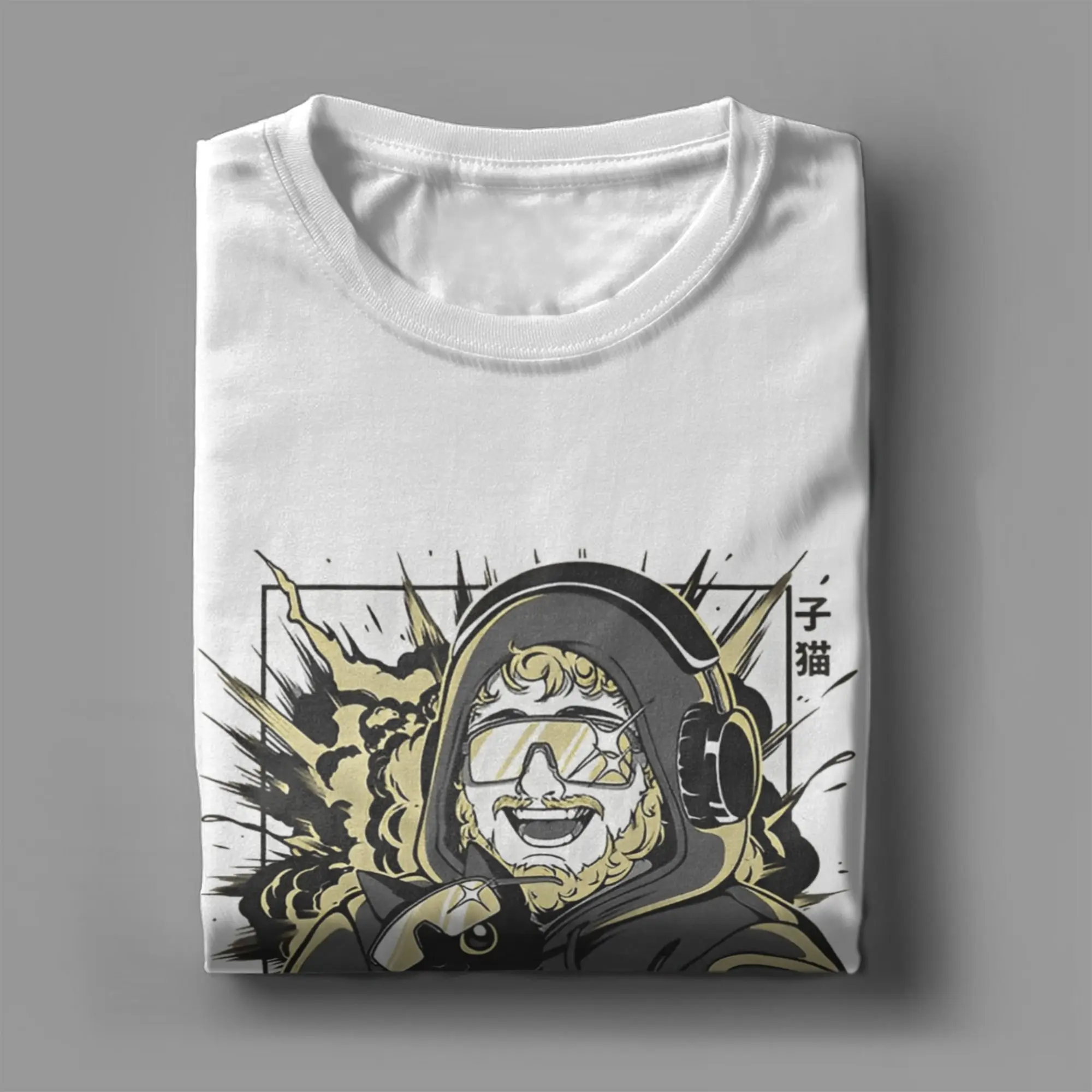 Men's T-Shirts caseoh merch Vintage Cotton Tees Short Sleeve  T Shirt O Neck Clothing New Arrival - 4