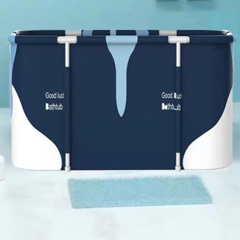 140CM Large Portable Bathtub Folding Bath Bucket Thicken Shower Barrel Tub Adult Children's Baby Swimming Pool Family Bathroom