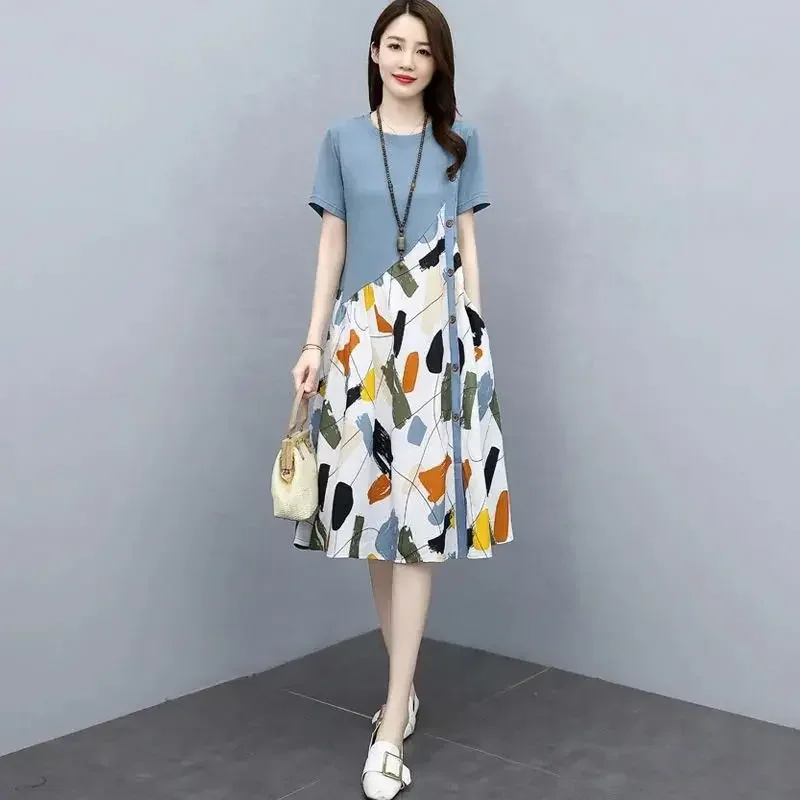 

Female Dresses Tshirts Clothing Formal Occasion Women's Dress Midi Shirt Loose Hot New In Y2k Retro Features Promotion Z442