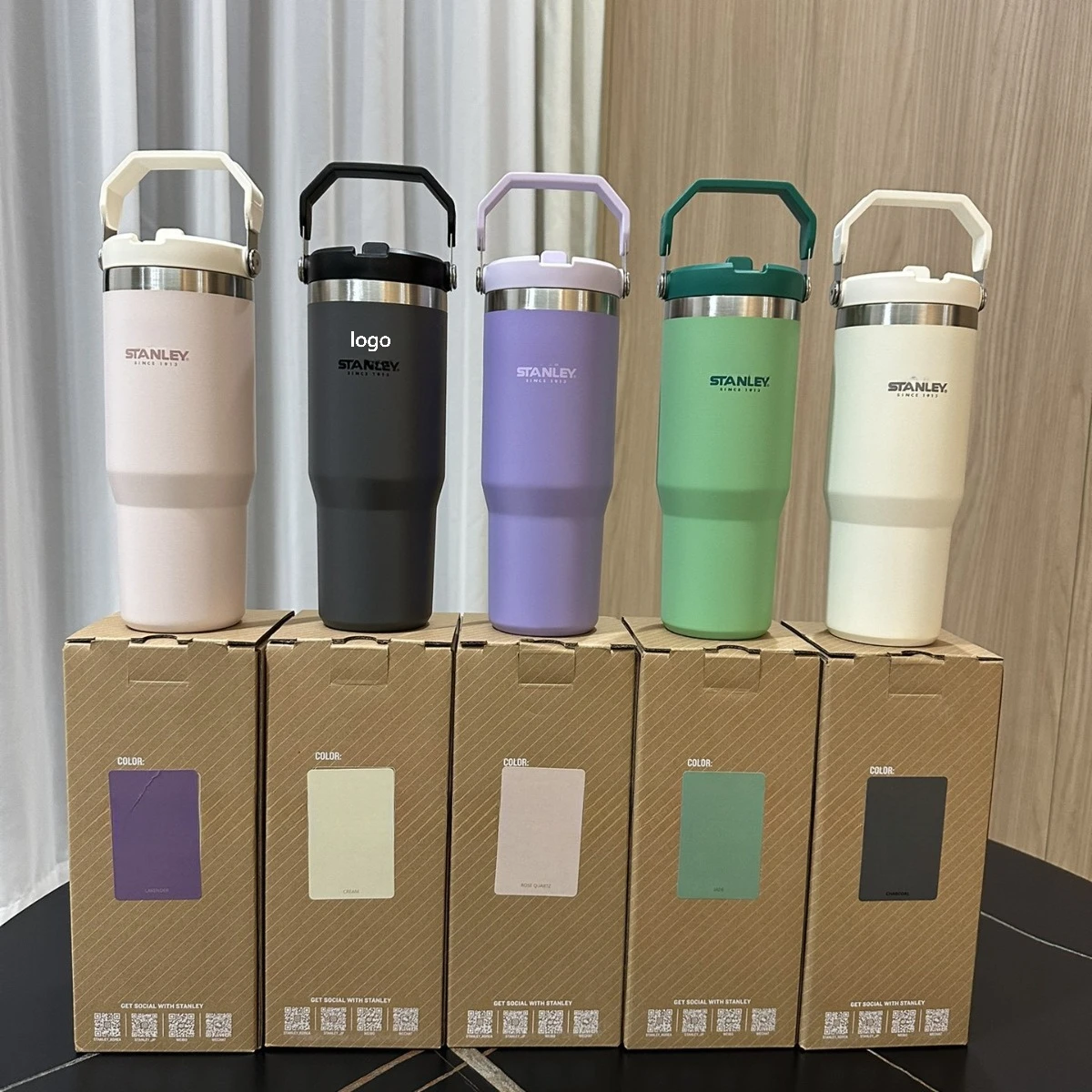 

STANLEY 2 Generation 30OZ Stainless Steel Car Insulated Cup Hot Coffee Cup Lovers Vacuum Insulated Travel Cup 887ml
