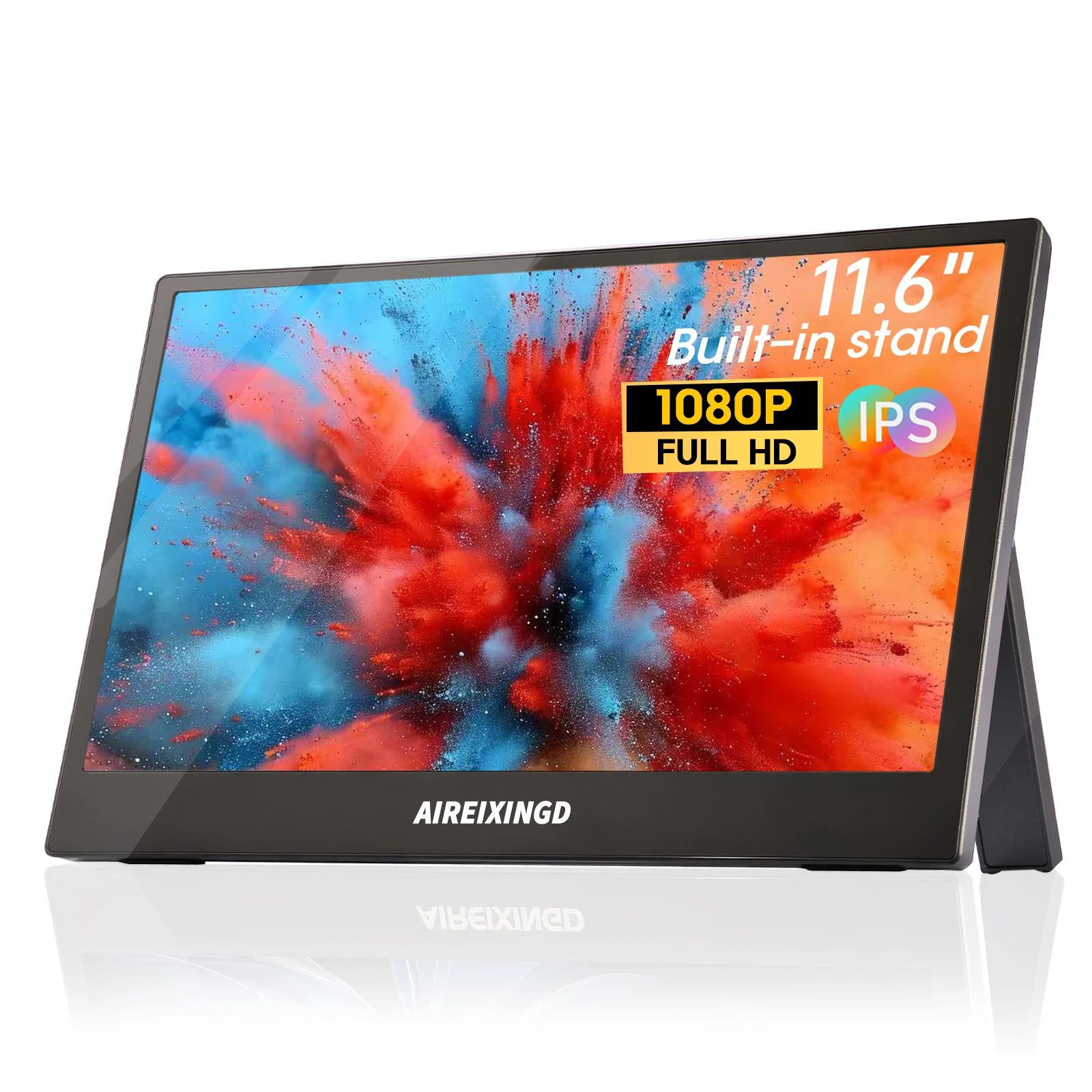 AIREIXINGD 11.6인치 IPS 휴대용 모니터 FHD 1920*1080 노트북 XBox PS4/5 스위치 휴대폰 PC 확장 모바일 모니터