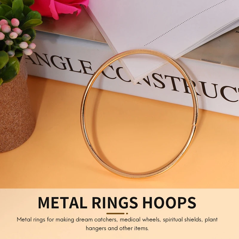 10 Pack 3 Inch Gold Dream Catcher Metal Rings Hoops Macrame Ring For Dreamcatchers And Crafts 3