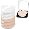 Black Pink Triangle Velvet Puffs Set Ultra-Soft Loose Powder Facial Beauty Makeup Tools Cosmetic Foundation Sponge Puff 6