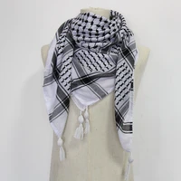 Tactical Scarf Hunting Shemagh Scarf  Outdor Sports Desert Keffiyeh Head Neck Scarf Arab Wrap with Tassel Cycling Camping Scarf 2