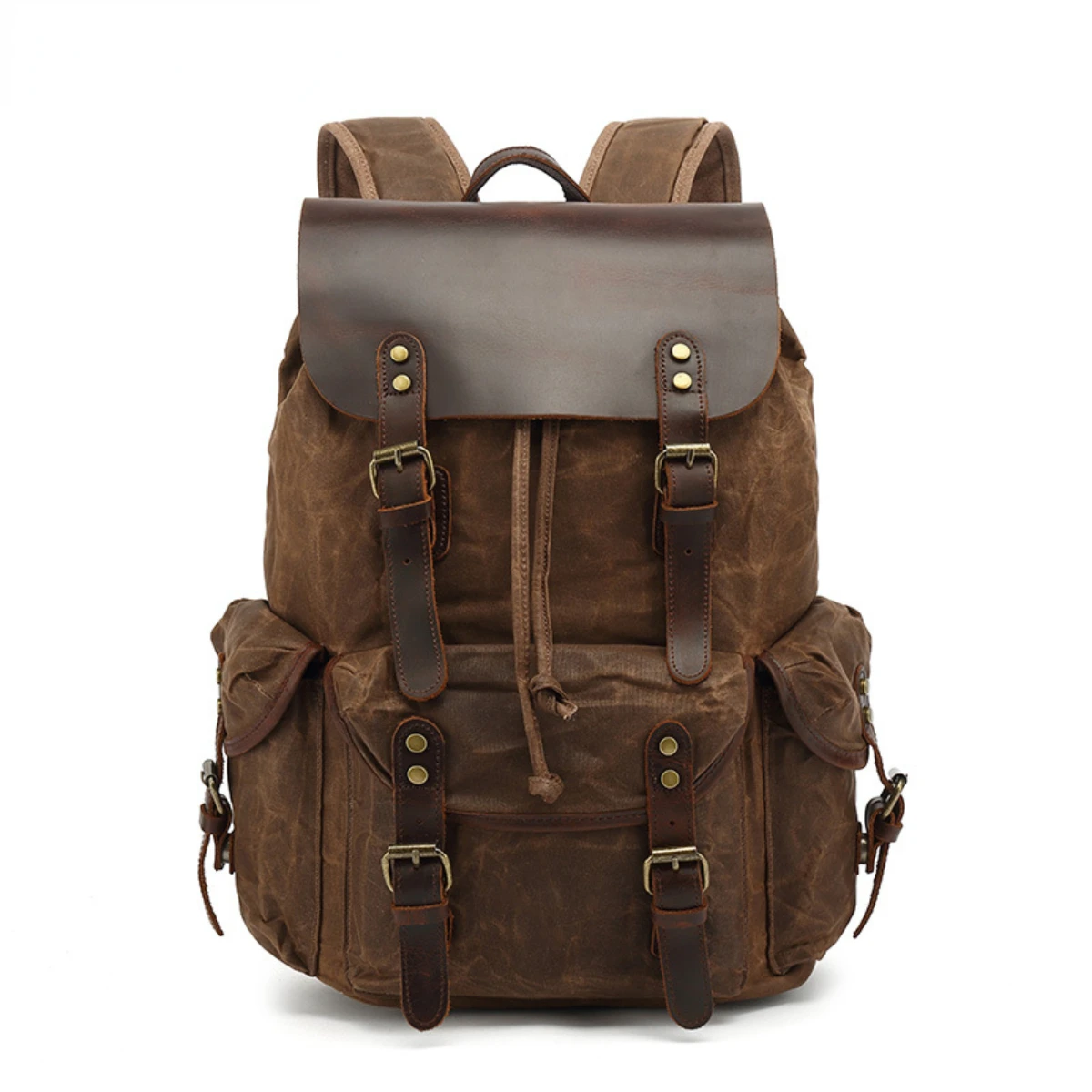 

SmartOrganizer Canvas backpack,Men's and women's backpacks, retro bag, computer travel bags, waxed canvas,water resistant bag