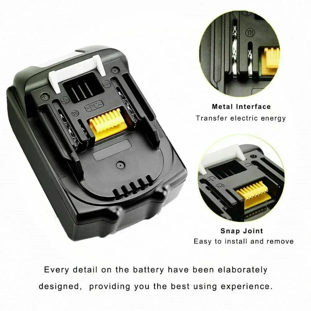 Lithium replacement battery Original For Makita 18V 18000mAh 18.0Ah Rechargeable Power Tools Battery Li-ion Replacement LXT BL1860B BL1860 BL1850