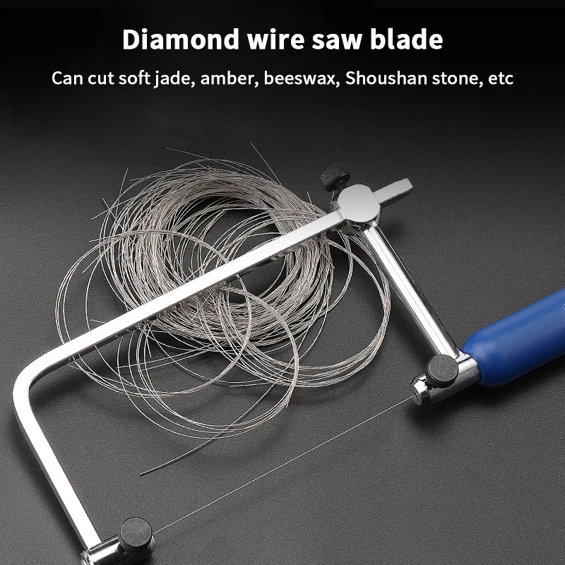 1M Professional Cutting Blades - Wire Saw for Jade, Ceramic, Metal Cutting; Hand Tools Diameter 0.1mm-0.5mm.