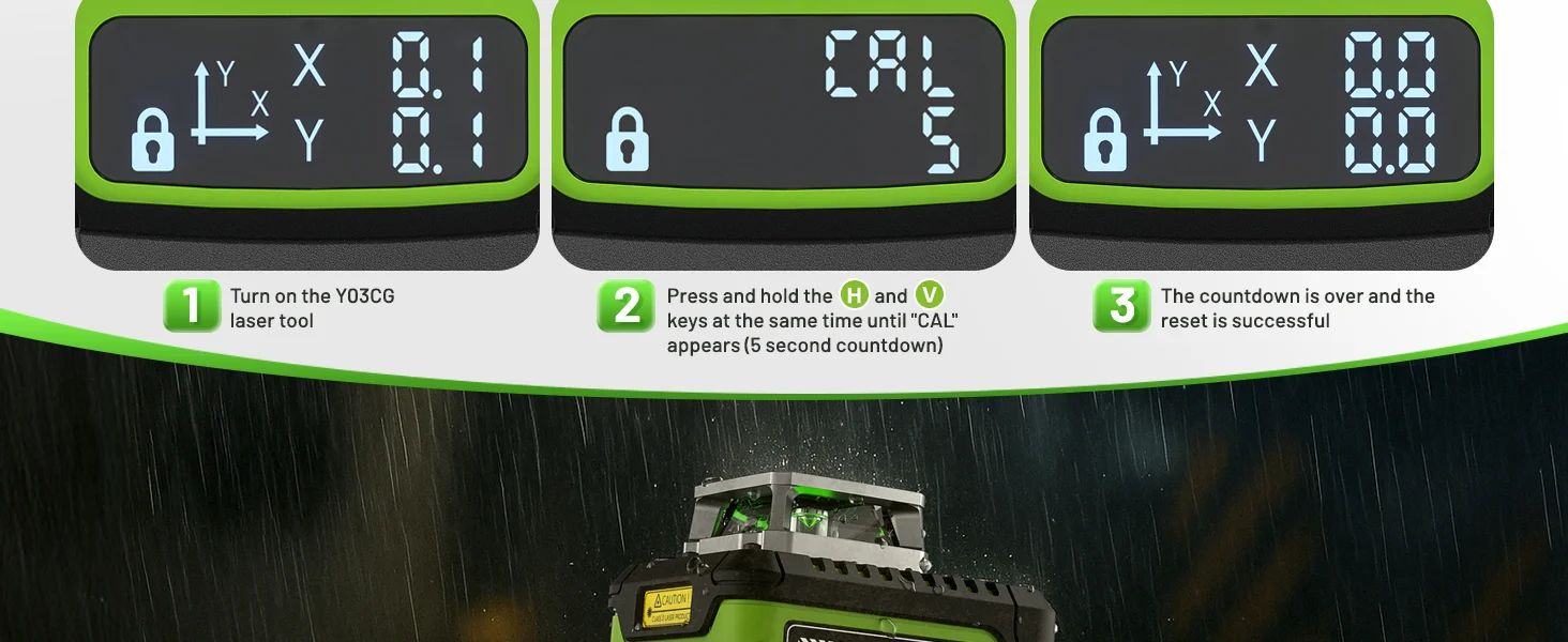 Y03CG 3D Laser Level 12 Lines Self Leveling Digital Angle Screen High Brightness