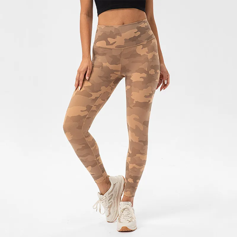 New Arrival Women Gym Sports Pants Printed Camouflage Tights High Waist Fitness Yoga Leggings Athletic Push Up Workout Training