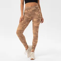 New Arrival Women Gym Sports Pants Printed Camouflage Tights High Waist Fitness Yoga Leggings Athletic Push Up Workout Training
