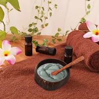 1 Ensemble de bols en bois inspirés de la coque de noix de coco pour masques faciaux, kit de mélange DIY, portable et léger, pour la routine de soins de la peau, le salon et les voyages 5