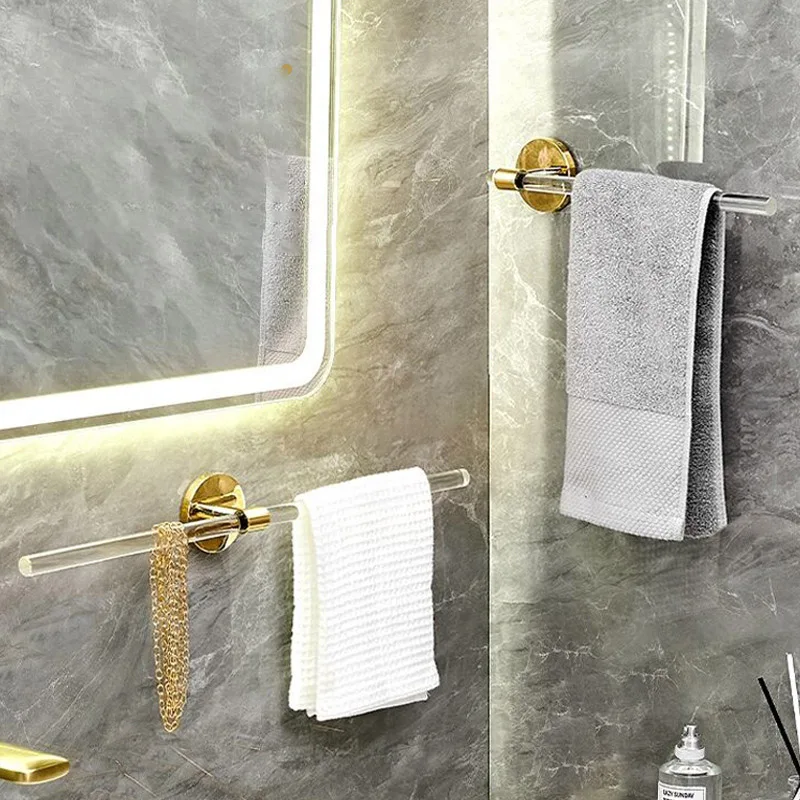 20/30/40/50CM Wall Mount Hand Towel Bar Rack Self-adhesive Toilet Roll Paper Holder Robe Hook Hanger Bathroom Accessories