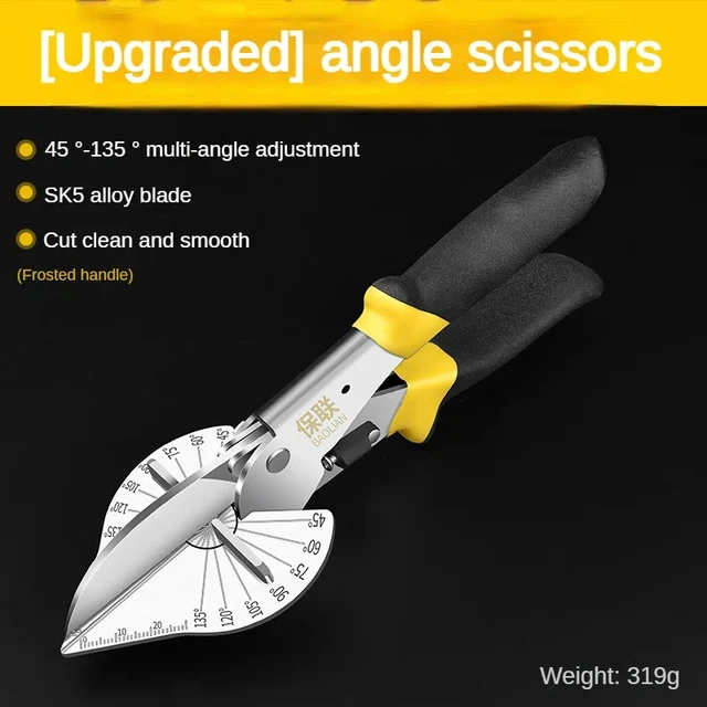 Miter Shears Adjustable 45 to 135 Degree Sharp Multi Angle Trim Cutter with  10 Replacement Blades for Cutting Wood Plastic PVC - AliExpress