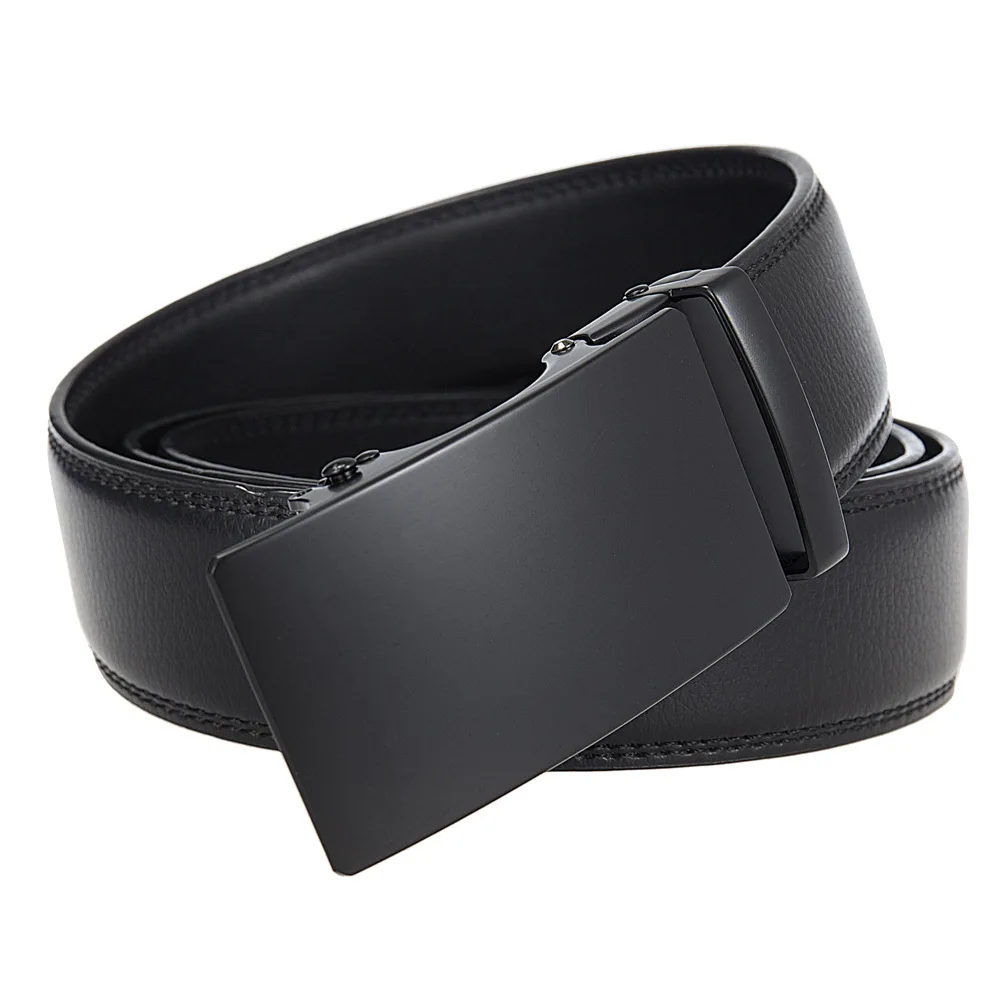 3,5 cm High-End Hübscher Metalllegierung Automatische Schnalle Gürtel Herren Echtes Leder Bund Mode Business Schwarz Braun Gürtel – Detail 12
